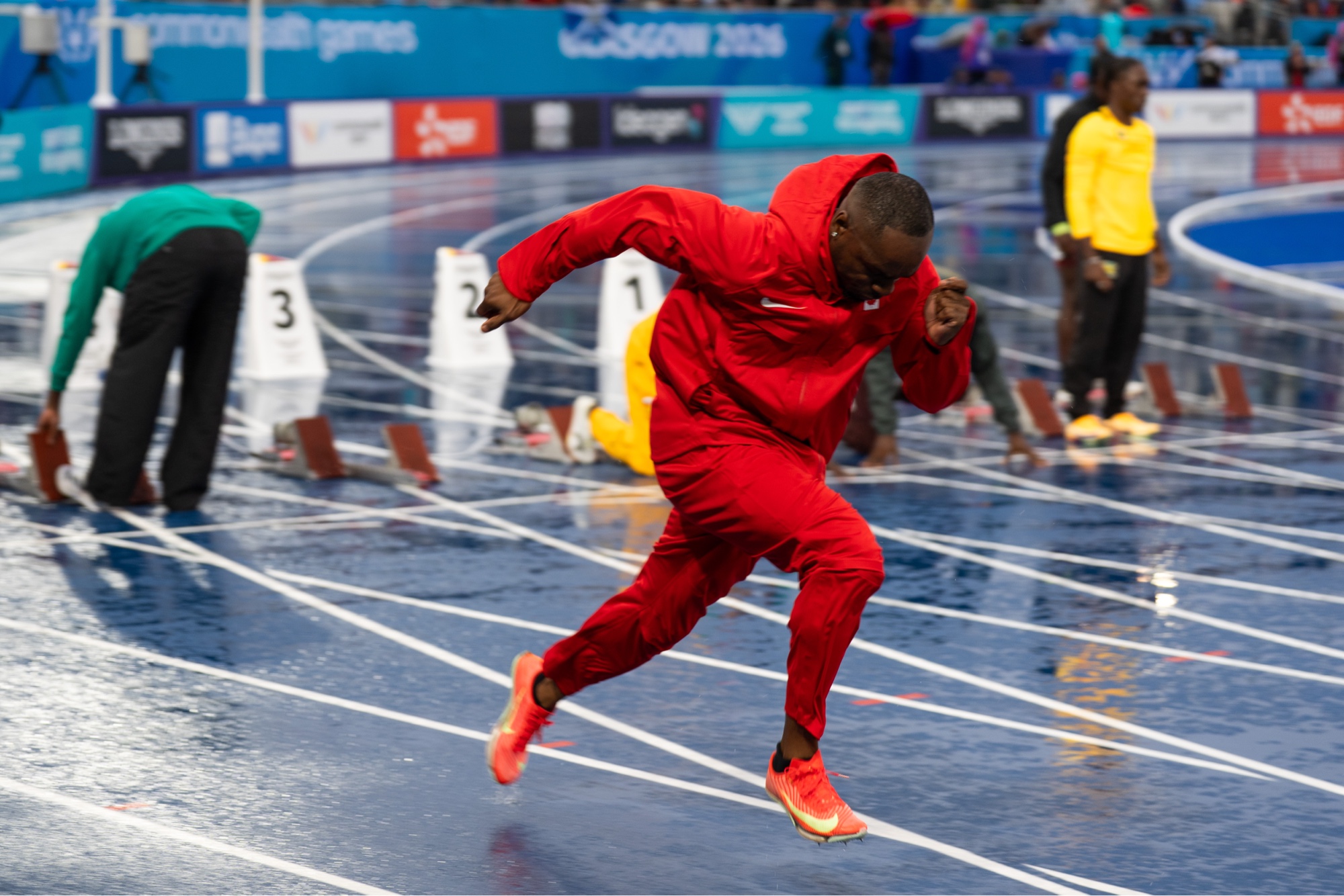 Warm-up out of the blocks, Glasgow 2026