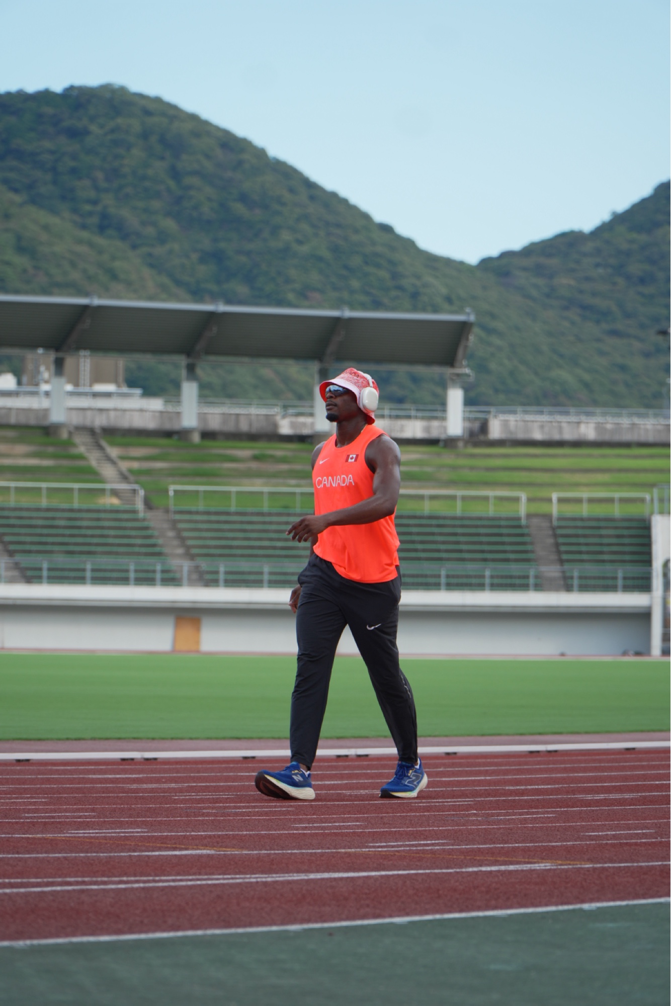 Duan Asemota on the track