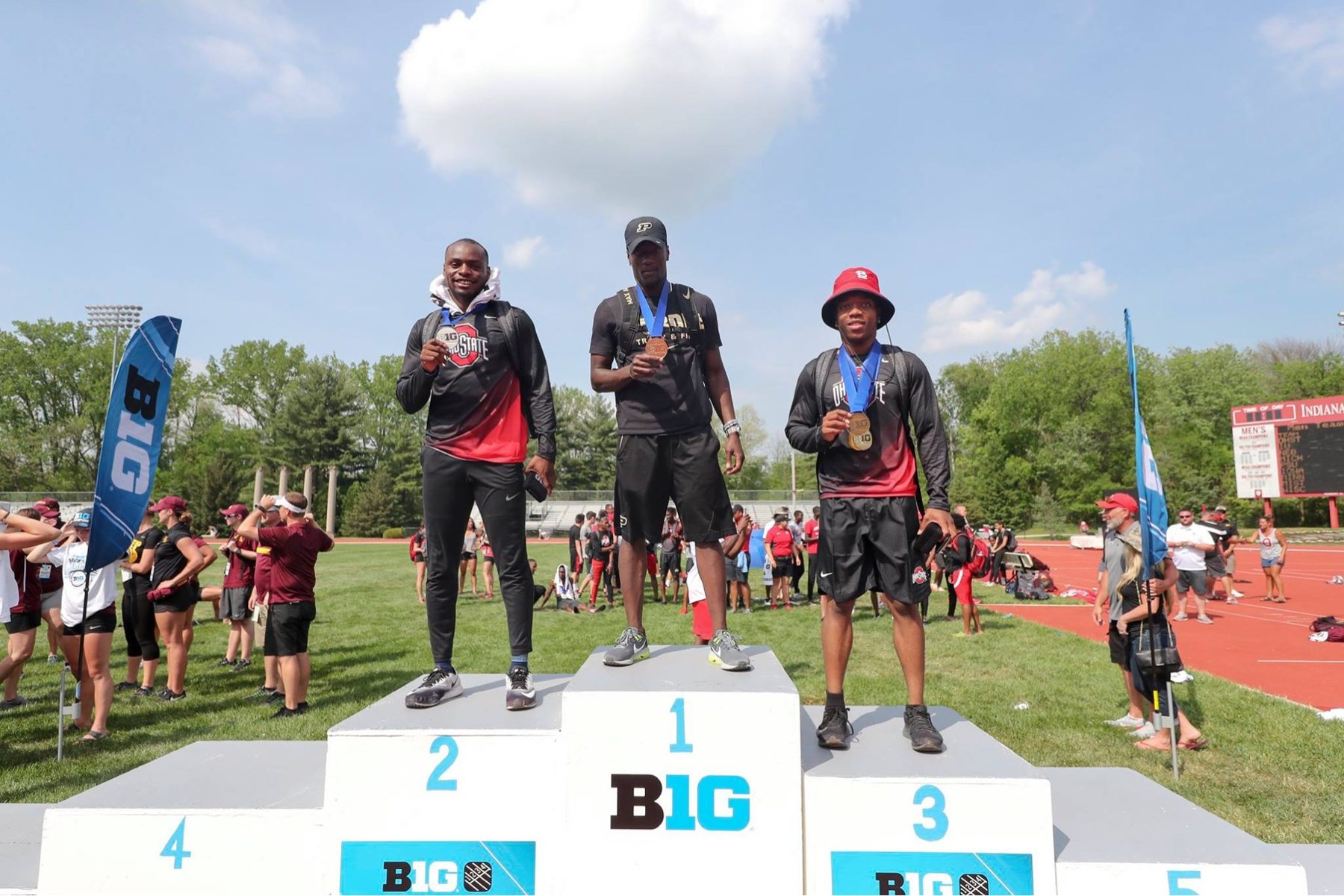 Big Ten Championship podium at Ohio State