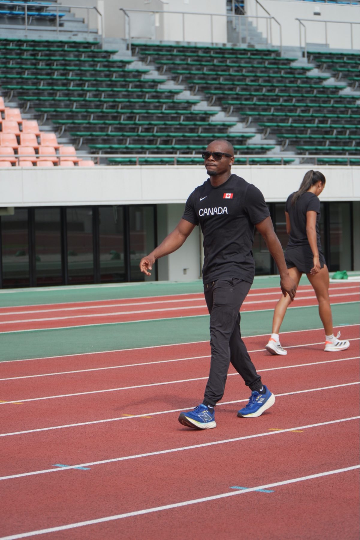 Duan Asemota in a sprint training session