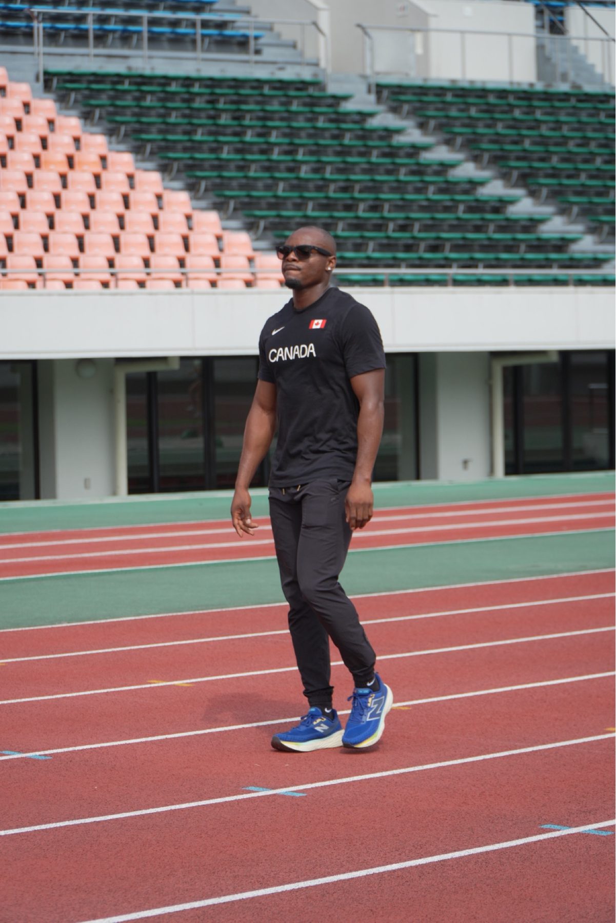 Duan Asemota in a sprint training session