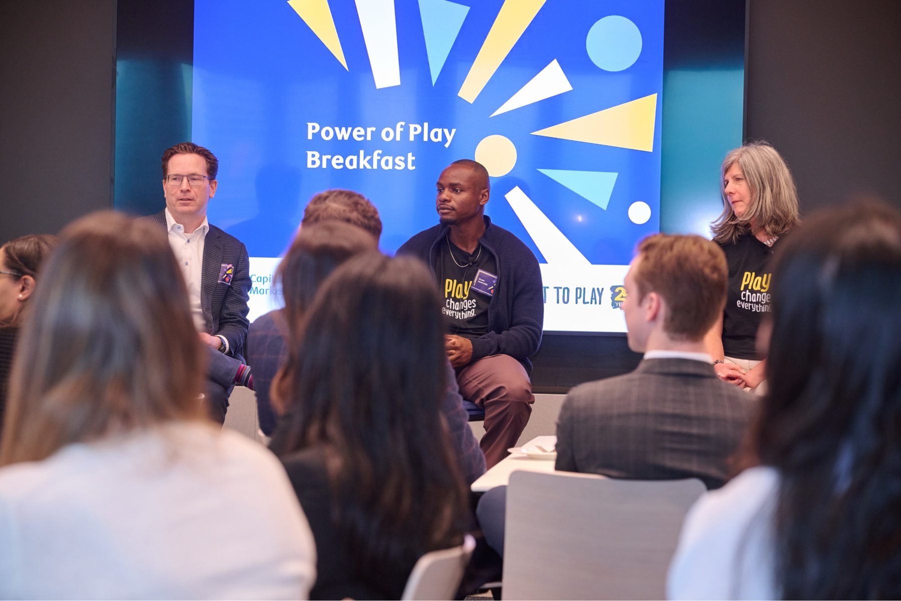 Duan Asemota on a panel with the audience in view
