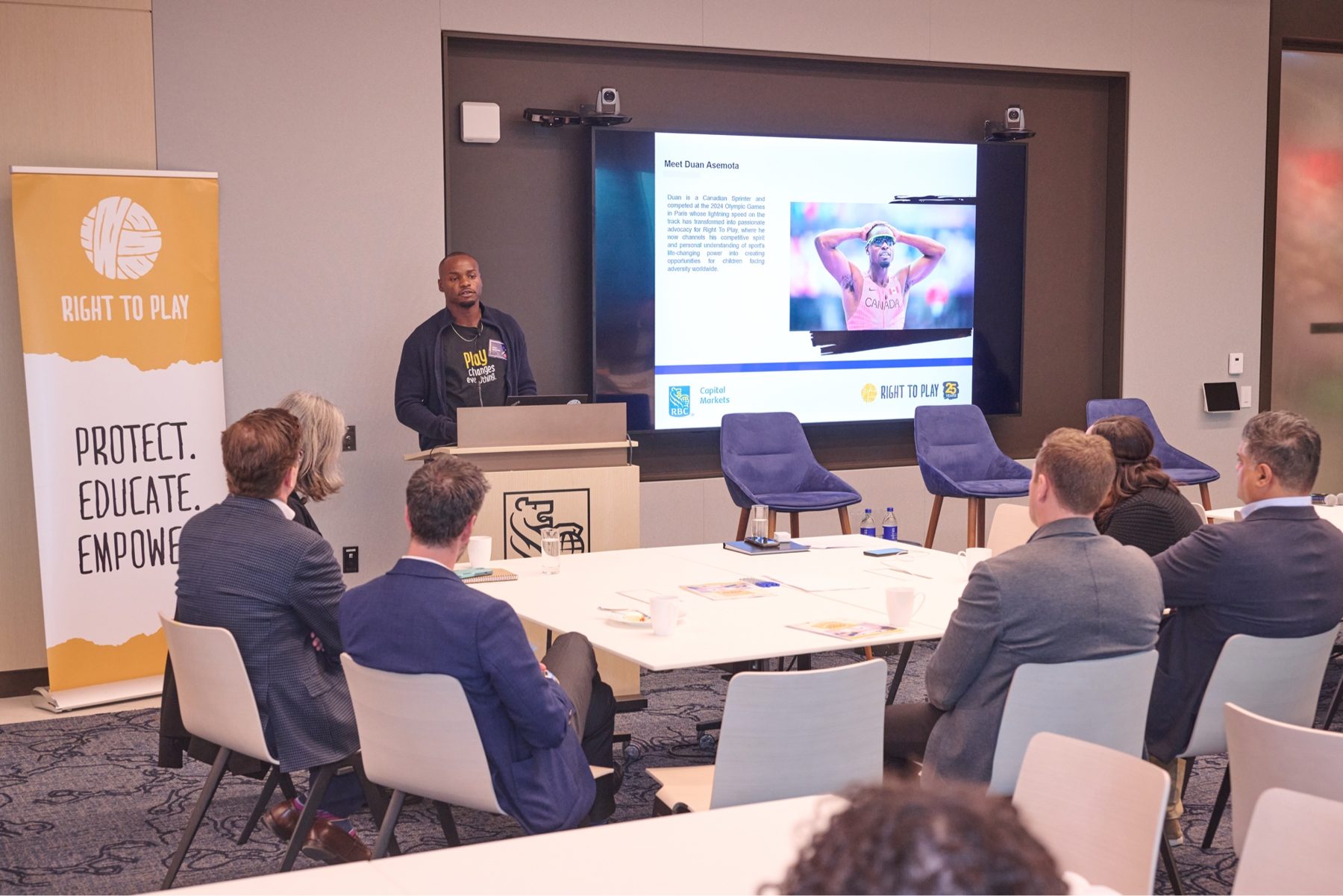 Duan Asemota at the RBC Power of Play Breakfast